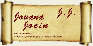 Jovana Jocin vizit kartica